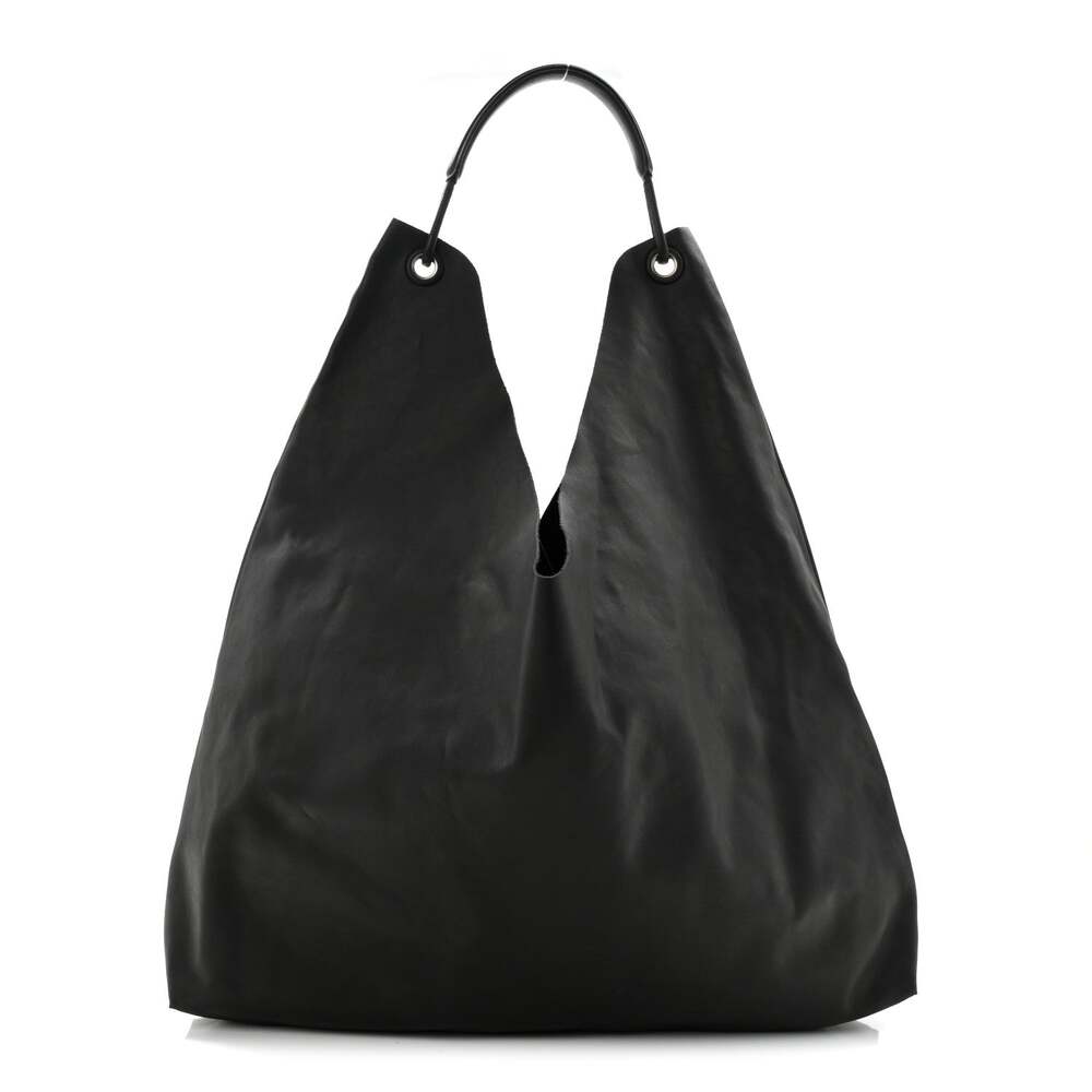 The Row Lambskin Bindle Three Bag Black #264420T14B